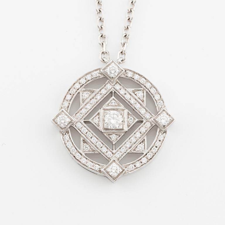 Cartier pendant "Inde Mystérieuse" 18K white gold with round brilliant-cut diamonds.