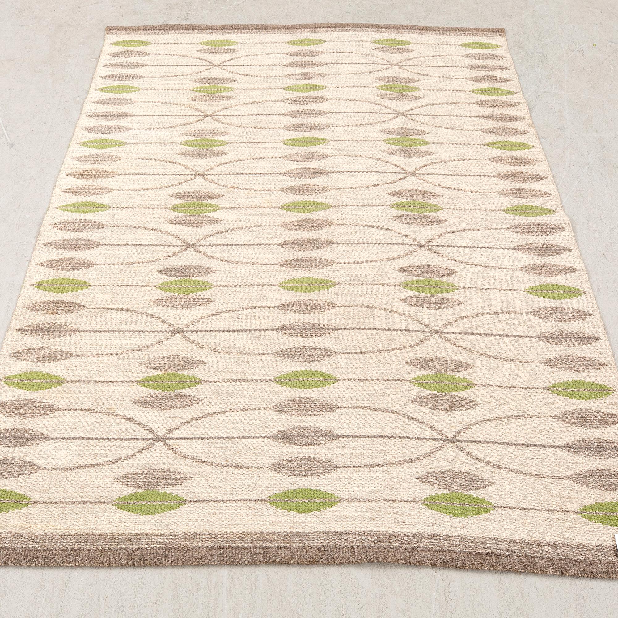 Monalill Larsson, flat weave wool carpet Kasthall approx. 195x133 cm 1950's/60's.