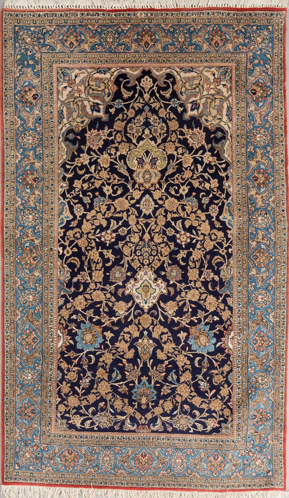 MATTA, old, Saveh/Ghom möjligen, part silk, ca 255 x 155 cm.