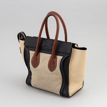 Céline, a canvas and leather 'Luggage' handbag.