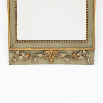 A painted Gustavian mirror, end of the 20th Century.