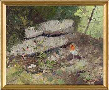 NILS BJÖRKQVIST, oil on canvas, signed N. Björkqvist. On verso signed N. Björkqvist and dated 1963.