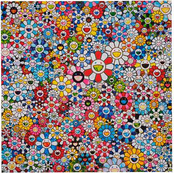 480. Takashi Murakami, "Flowers with smiley face".
