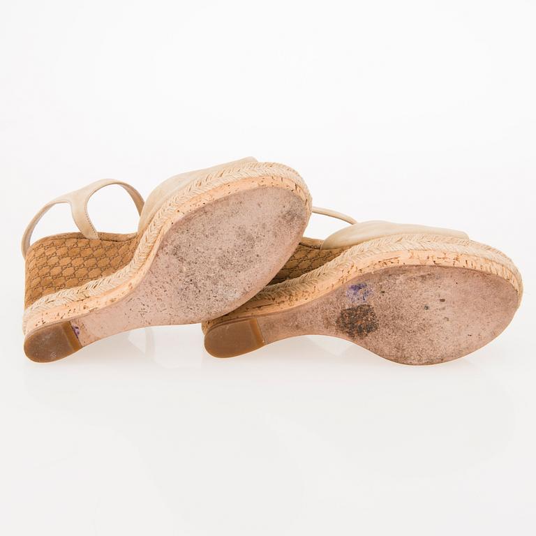 GUCCI Wedge Sandals in size 38.5.