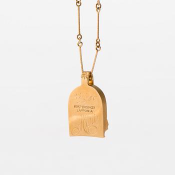 HÄNGSMYCKE, 14K guld, 8/8-slipad diamant, zoisit. Björn Weckström Lapponia 1976. Vikt 9,3 g.