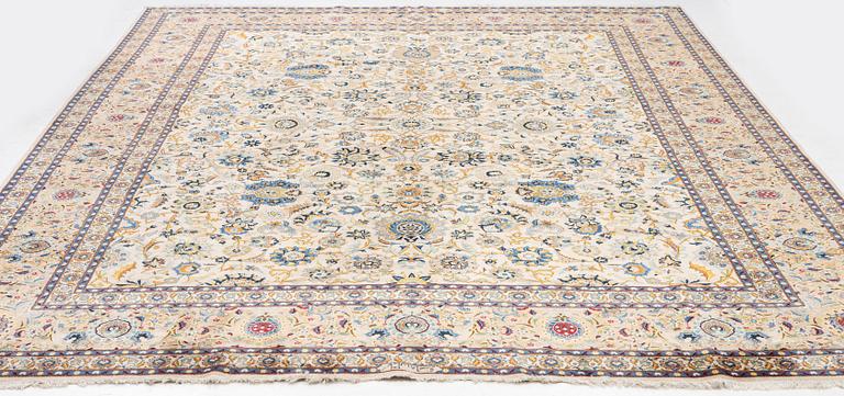 A carpet, Keshan, approx. 428 x 320 cm.