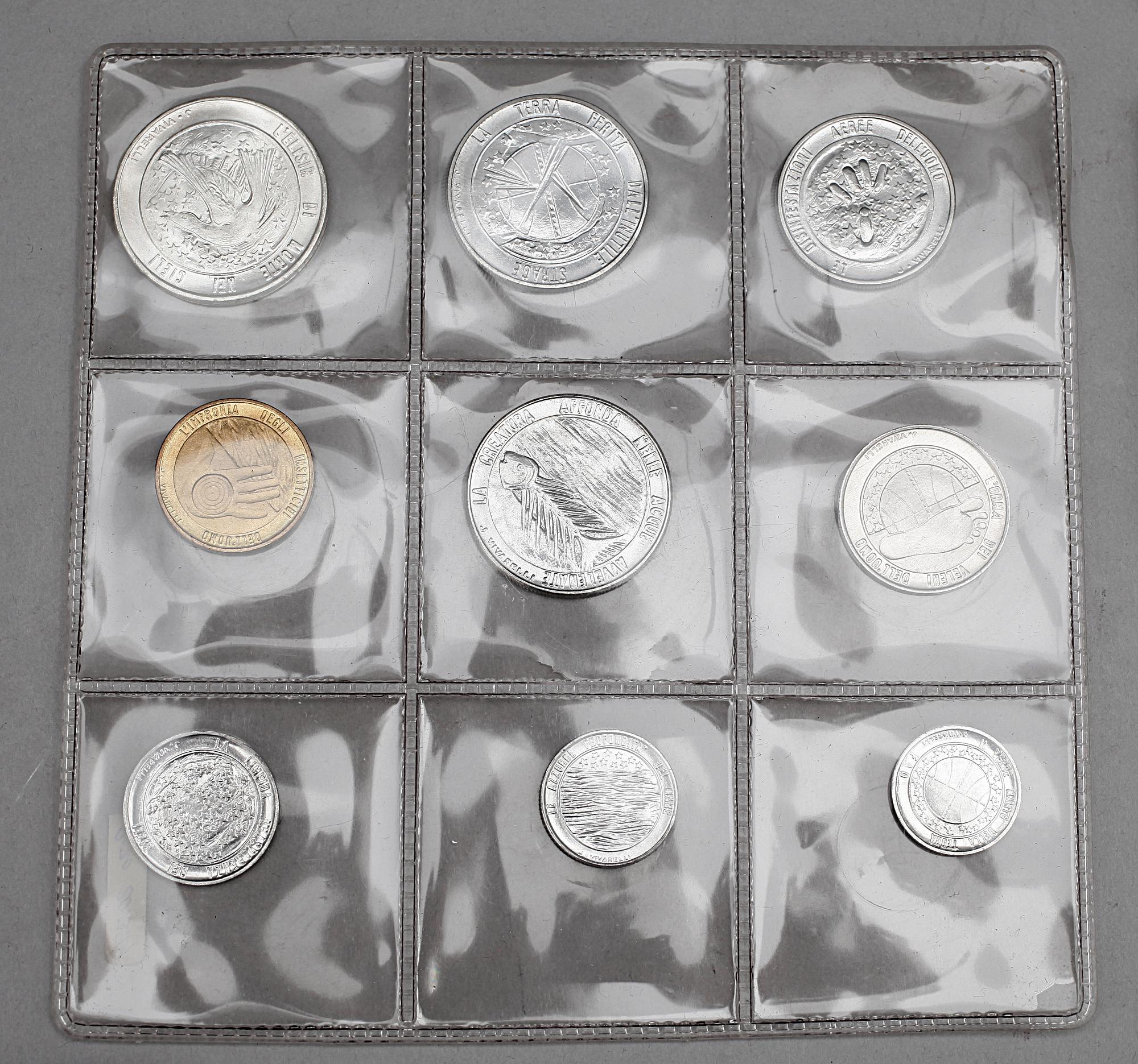PARTI MYNT OCH MEDALJER SAMT POLETTER OCH PLAKETTER, bla silver, brons, mest Sverige, 1700-1900-tal.