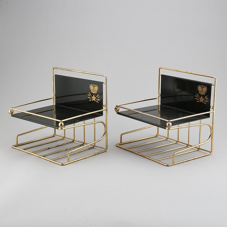 Two swedish shelves by Gunnar Ander, Ystad Metall, 1960's.