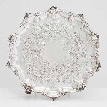 William Brown, salver, sterlingsilver, London 1825.