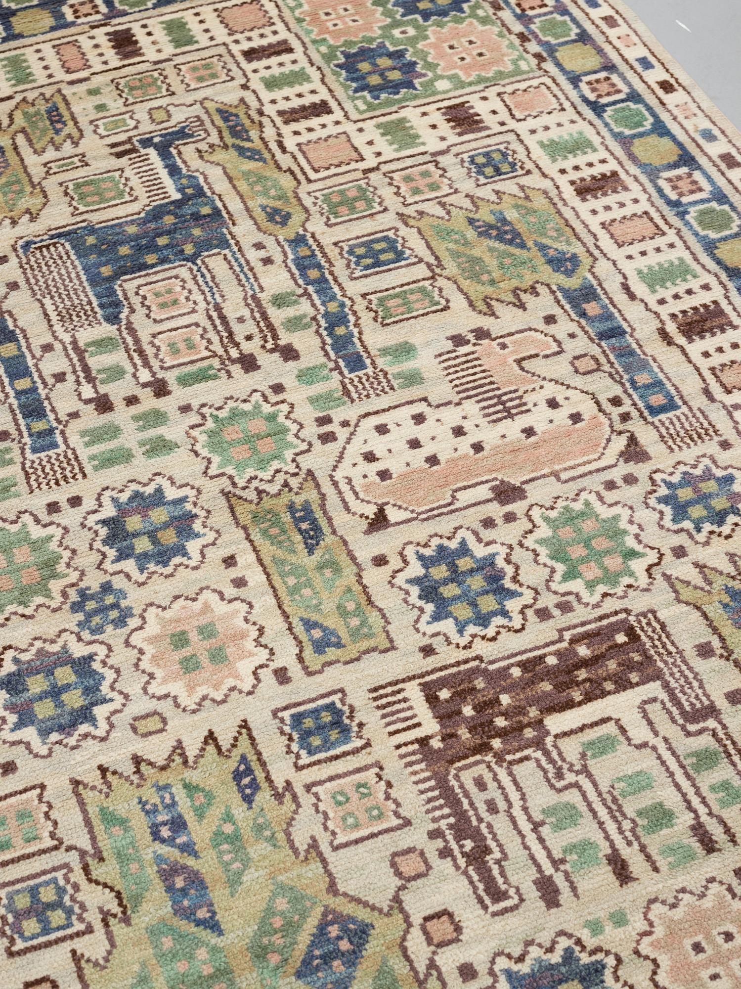 Märta Måås-Fjetterström, A carpet, "Hästhagen", knotted pile, ca 346 x 218,5-220 cm, signed AB MMF.