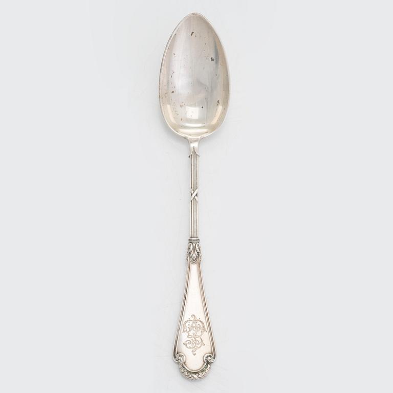 Fabergé, dessertsked, silver, Moskva 1908-17.