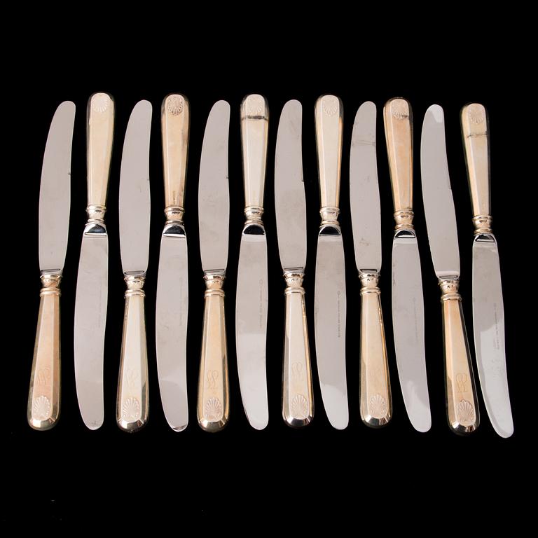 A 75 piece set of silver cutlery, Kultakeskus, Hämeenlinna 1966-1985.