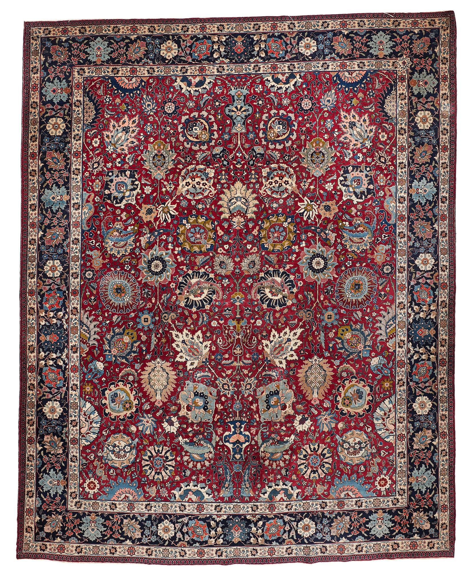 Matto, semi-antique Tabriz, ca 413,5 x 328,5 cm.