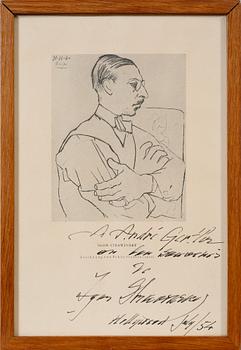 IGOR STRAVINSKY (1882-1971), egenhändigt signerad porträttbild, daterad juli 1954.