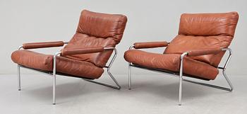 FÅTÖLJER, ett par, Danmark, 1960/-70 tal.