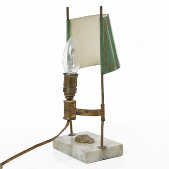 A late Gustavian one-light reading lamp, circa 1800.