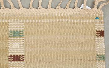 CARPET. "Falurutan gul". Flat weave. 206,5 x 140,5 cm. Signed AB MMF BN.