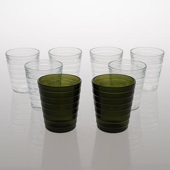 Pitcher, glasses, 8 pcs, plates 12 pcs and a bowl, 'Bölgeblick', Mid-20th Century .