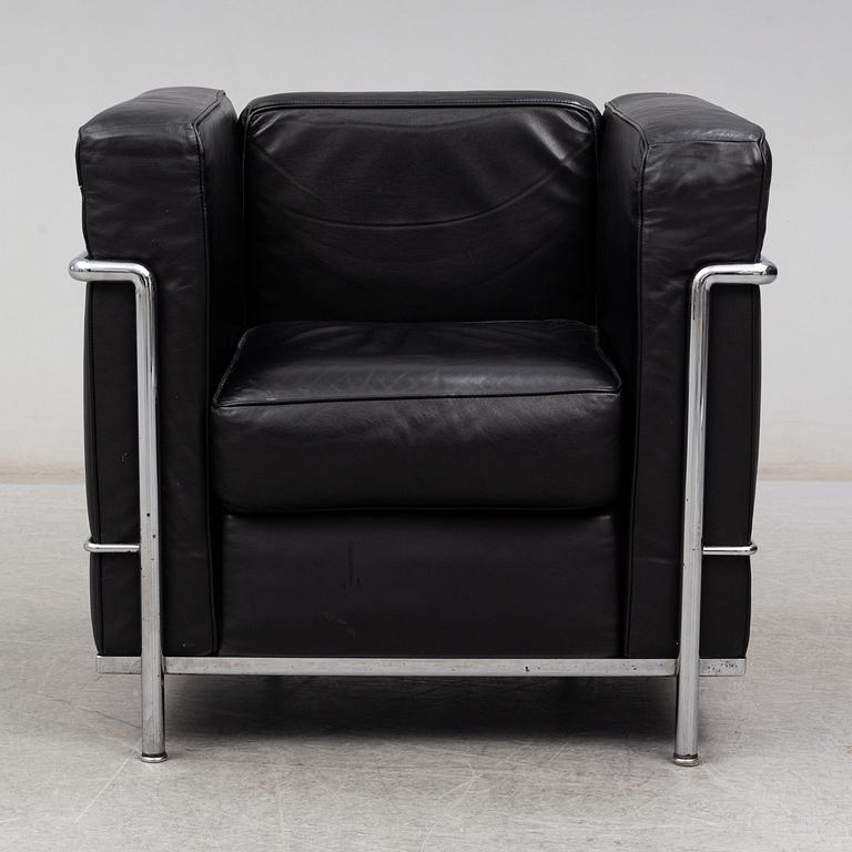 LE CORBUSIER, PIERRE JEANNERET & CHARLOTTE PERRIAND, a 'LC2' easy chair, Cassina, Italy.