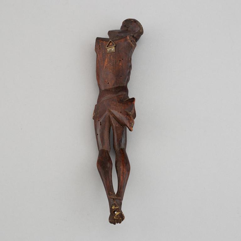 A wood crucifix, 17th/18th century.