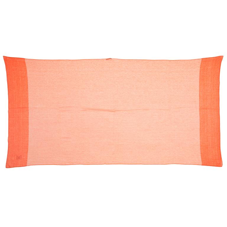 HERMÈS, a orange cashmere and wool shawl.