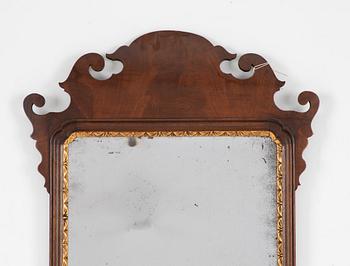 A Mahogany Mirror, late 19th Century.