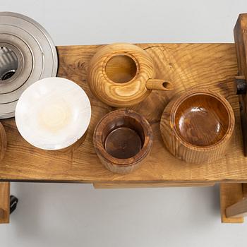 Magnus Ek, a ash wood trolley for preparation of sauce, 'Dave',  Oaxen Krog, 2020.