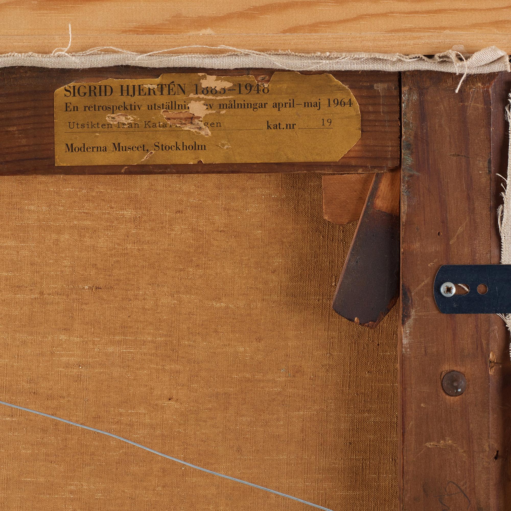 Sigrid Hjertén, "Utsikten från Katarinavägen".