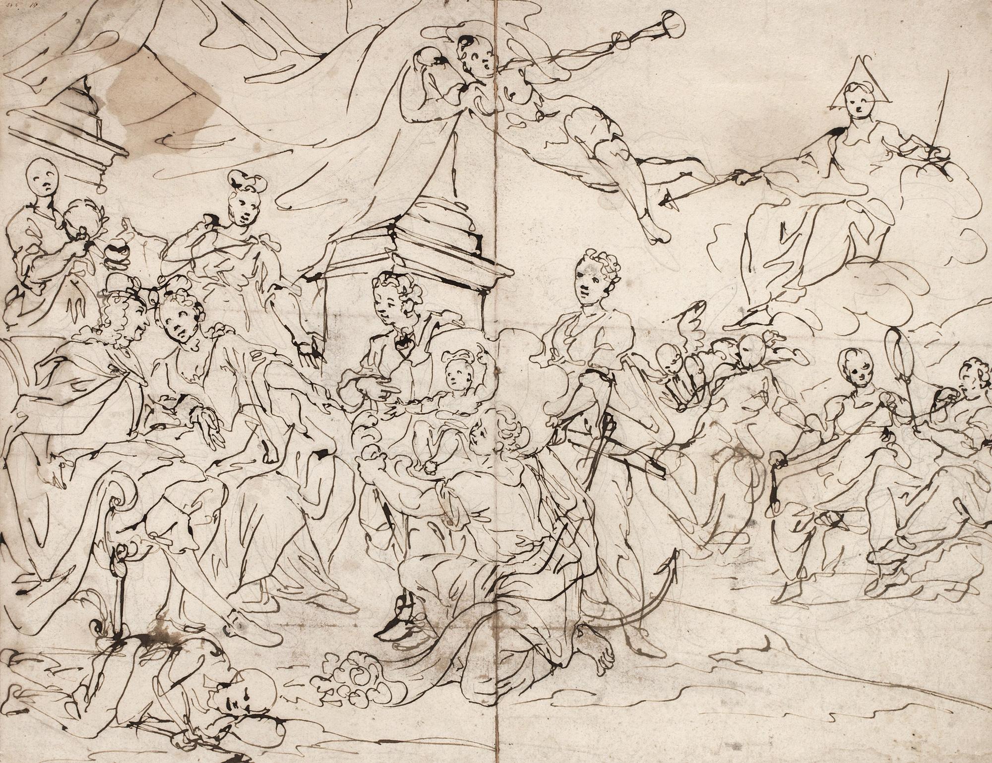 Allegorisk figurkomposition.