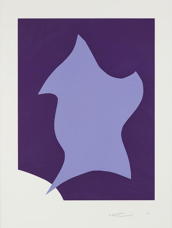 Richard Mortensen, silkscreen, 1991, signed and numbered HC.