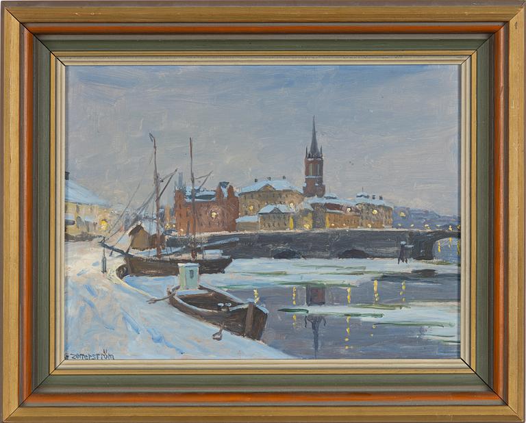 Gunnar Zetterström, Vinterbild mot Riddarholmen.