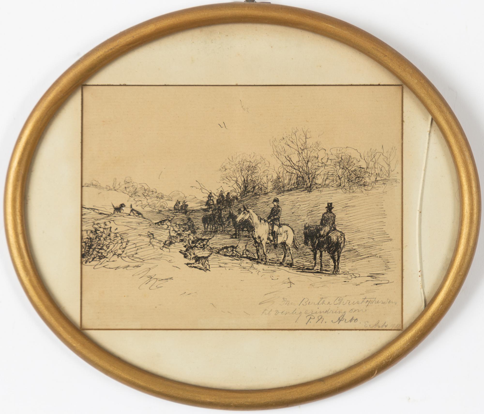 Peter Nicolai Arbo, Drawings, 3 pcs.