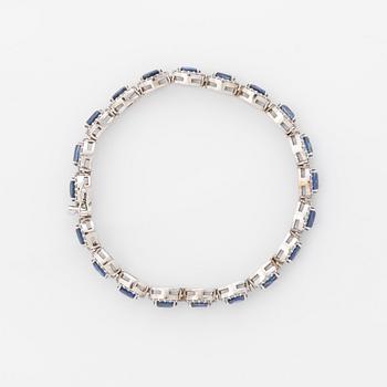 Sapphire and brilliant cut diamond bracelet.