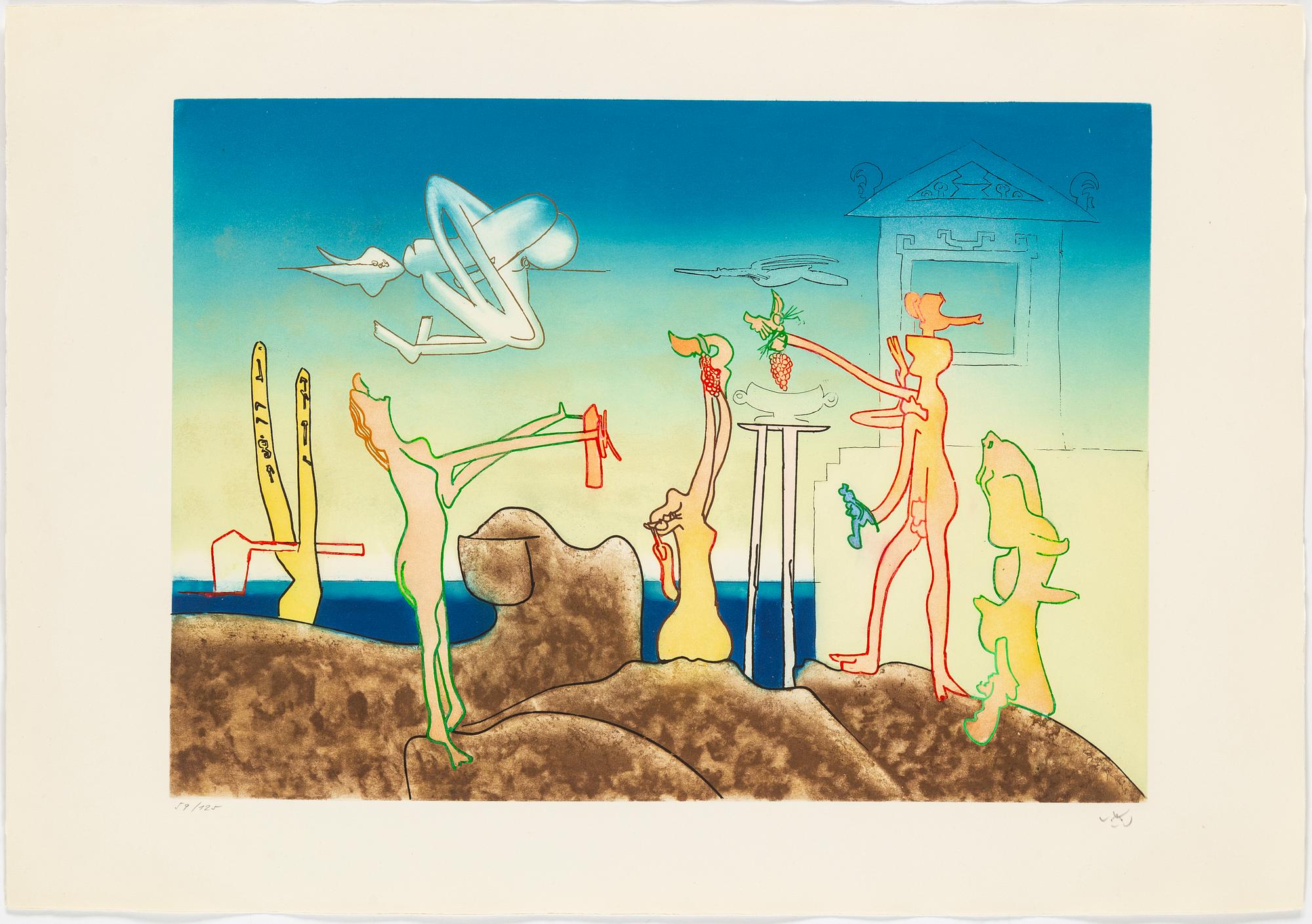 ROBERTO MATTA, MAPP med 10 färgetsningar, 1975, signerade 59/125.