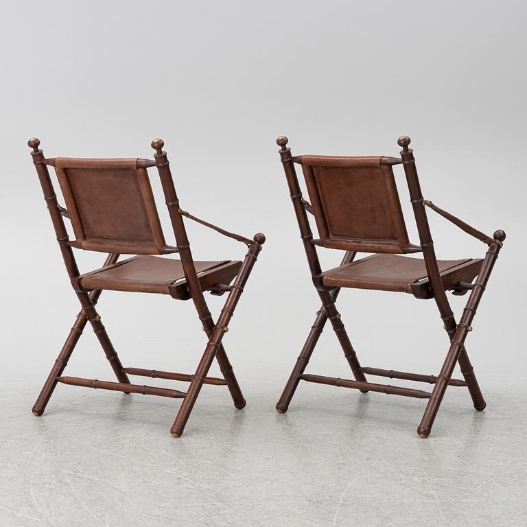 Safari chairs, a pair, 'Bolsena', Eichholtz, contemporary.