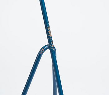 Greta Magnusson Grossman, a Swedish Modern blue lacquered G-33 (Grasshopper) floor light, Bergboms, Malmö, 1950s.