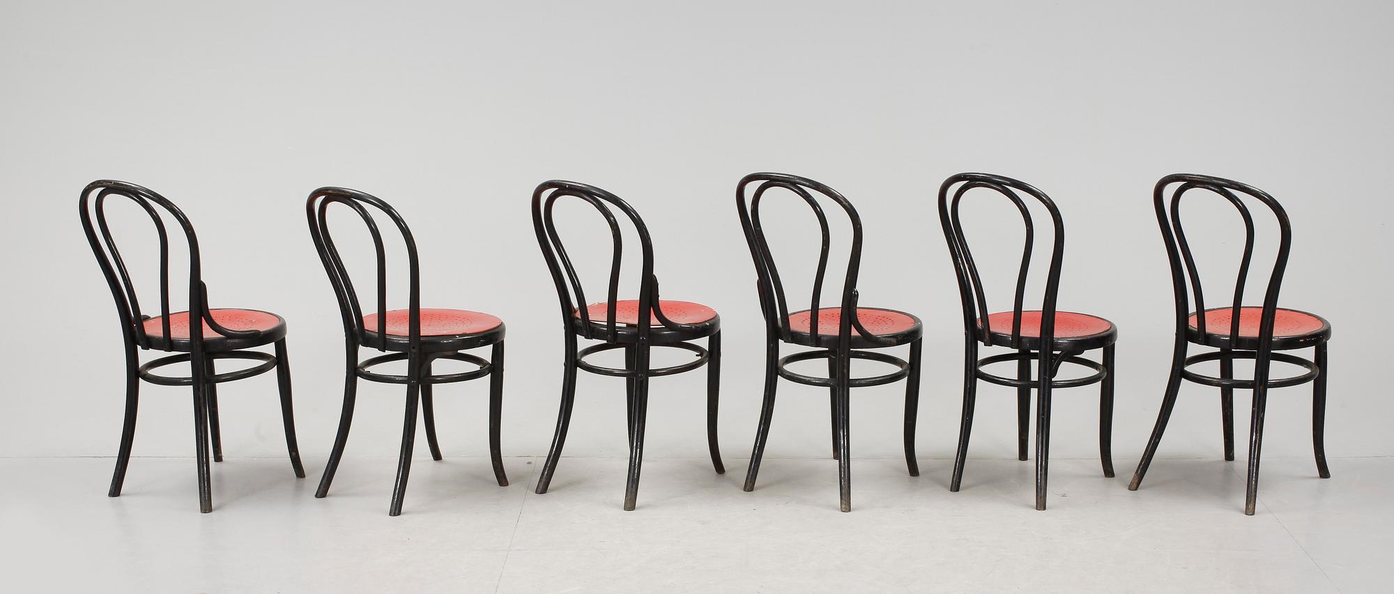 STOLAR, 6 st, Thonet, 1900-talets första hälft.