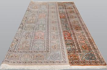 A silke Kashmir carpet, ca 327 x 243 cm.