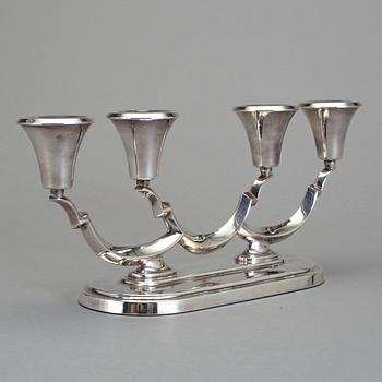 KANDELABER, silver, David Andersen, Norge, 1900-talets andra hälft.