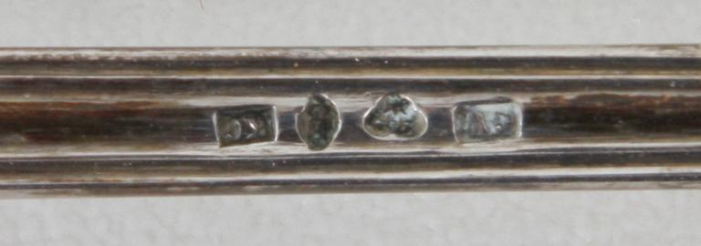 STRÖSKED, silver, "Engelsk snäck", otydl stämplar 1888.