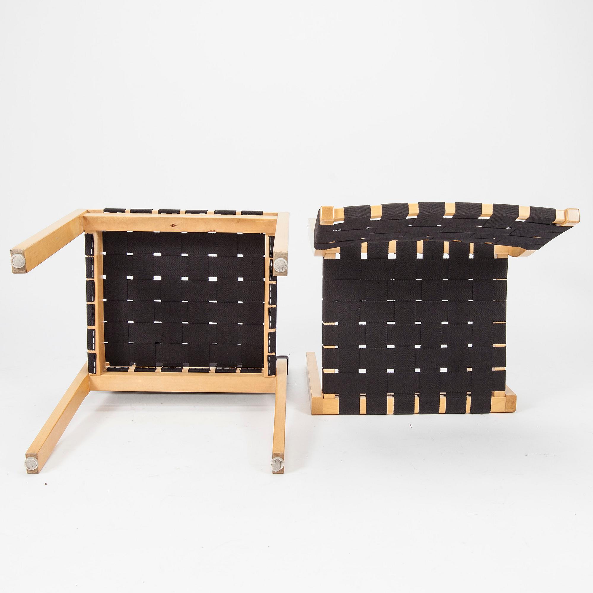 BORD, modell H 93 och STOLAR, 6 st, modell 611, Alvar Aalto, Artek, 1970-tal.
