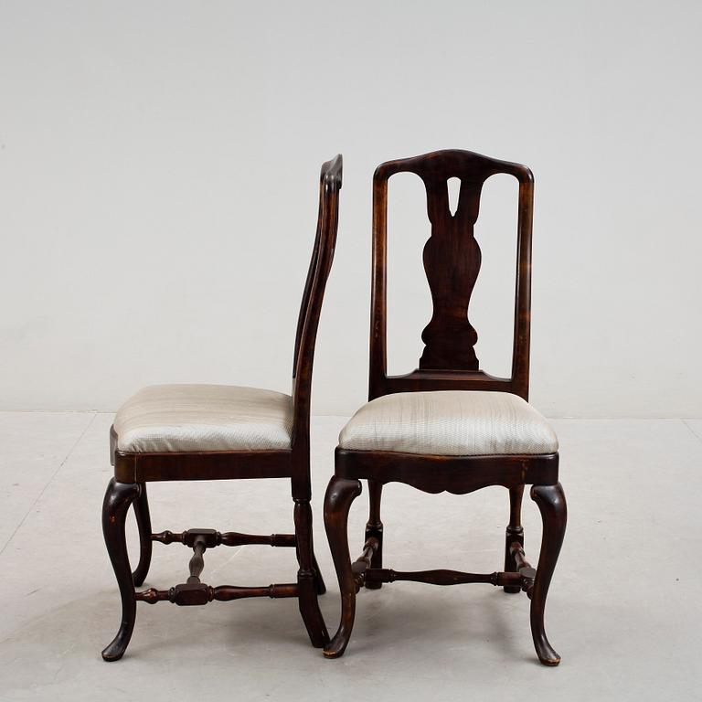 STOLAR, 4 st, senbarockstil, omkring 1900.