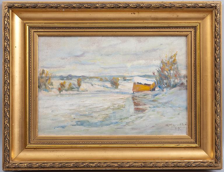 ELIAS MUUKKA, öljy kankaalle, sign. ja päiv. -24.