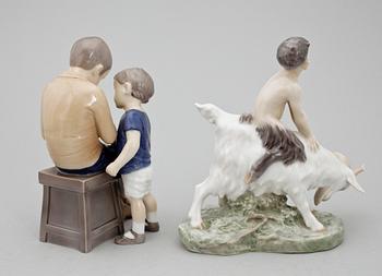FIGURINER, 2 st, porslin. Royal Copenhagen resp Bing & Gröndal, Danmark.