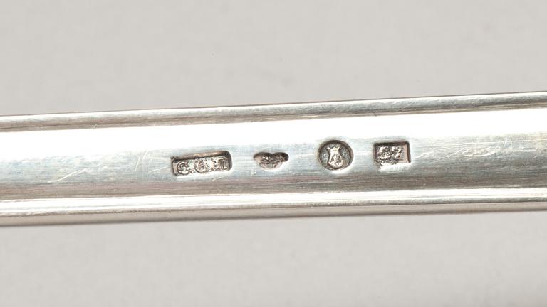 SOPPSLEV, silver. "Empire", otydlig mästarstämpel,  Stockholm, 1909, vikt ca 194 gram.