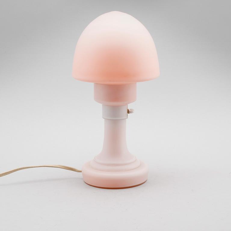 BORDSLAMPA, glas, 1900-talets första hälft.