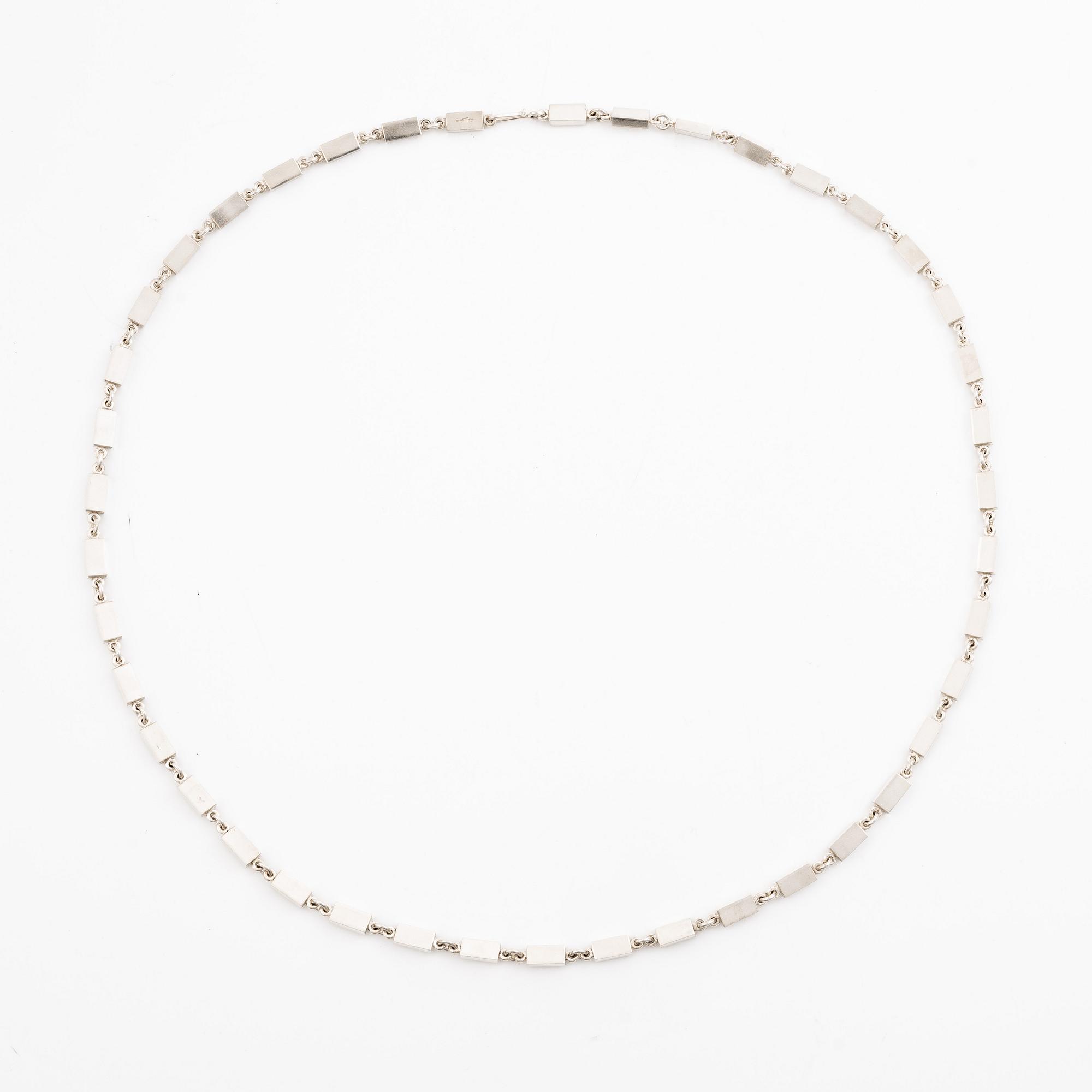 Rey Urban, collier, stavkedja sterling silver, Stockholm 1995.