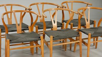 STOLAR, 6 st, "Y-stolen", Hans J. Wegner, Carl Hansen & son.