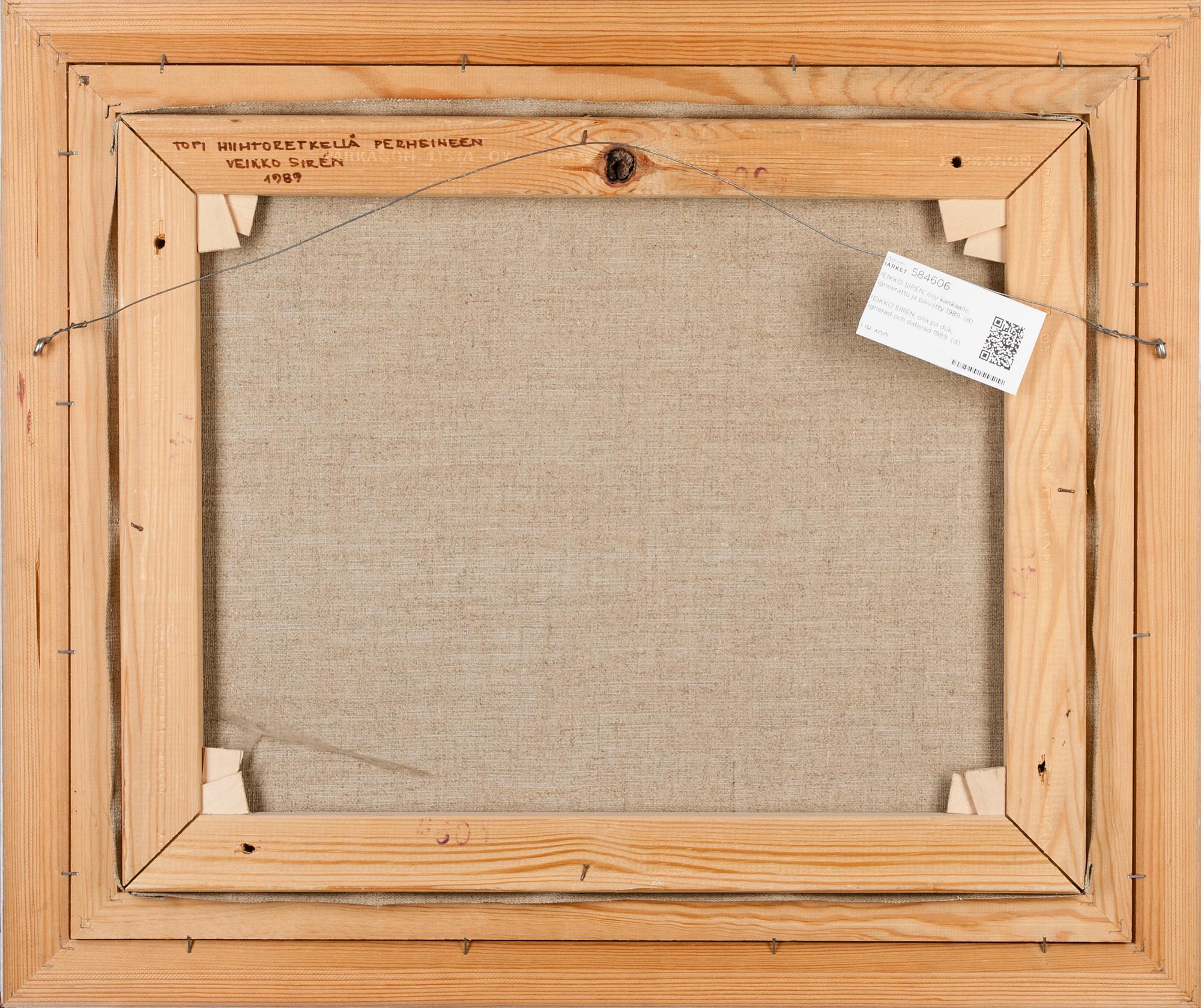 VEIKKO SIRÉN, olja på duk, signerad och daterad 1989.