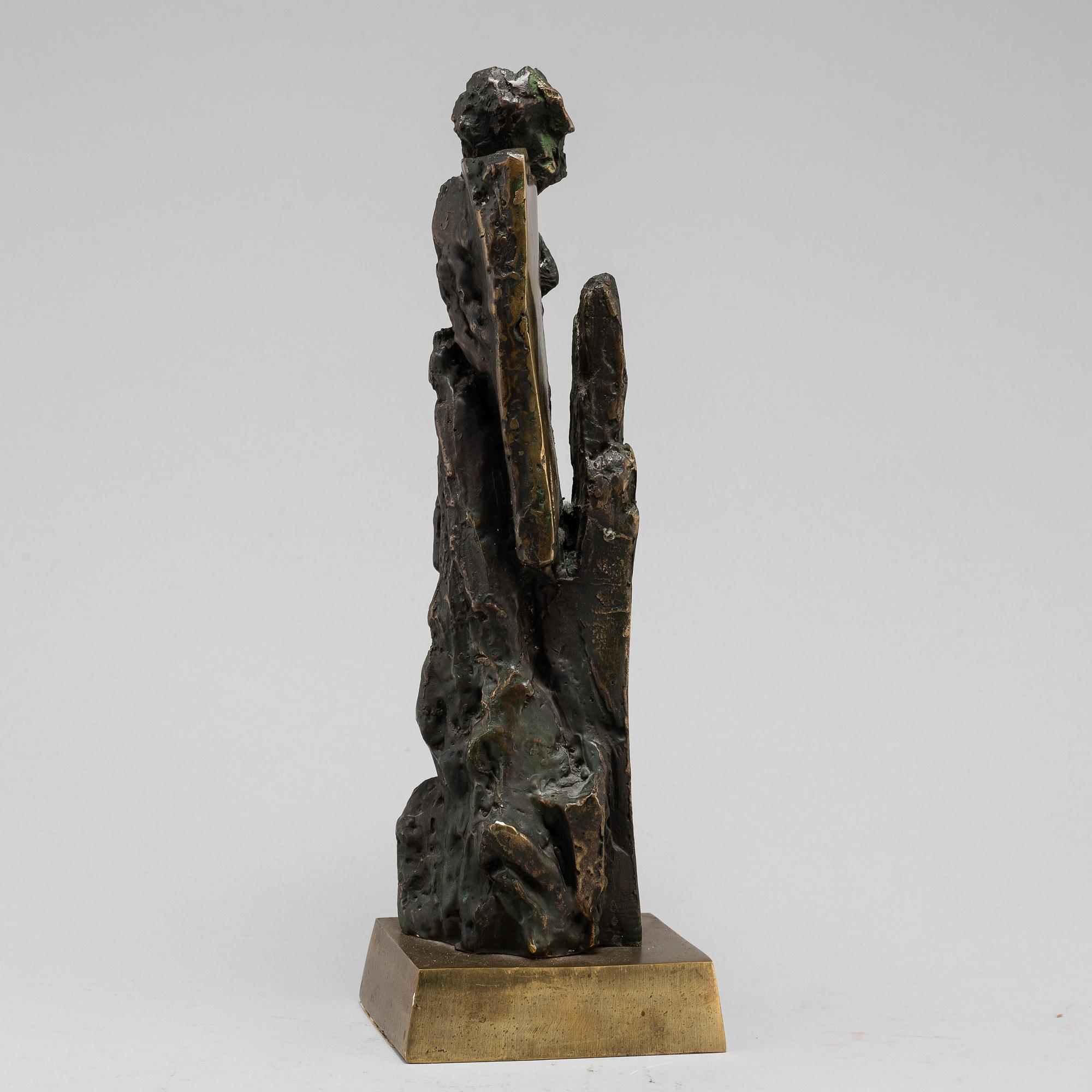 OKÄND KONSTNÄR 1900-TAL , Skulptur, brons, monogramsignerad, numrerad I/VII. Höjd 35 cm.